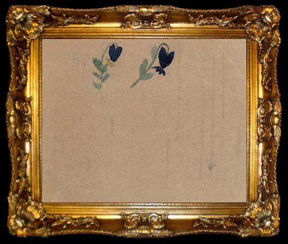 framed  Paul Klee Two Blue Flowers, ta009-2